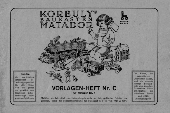 Vorlagen-Heft Nr. C für Matador Nr. 1 aus den 1930er Jahren