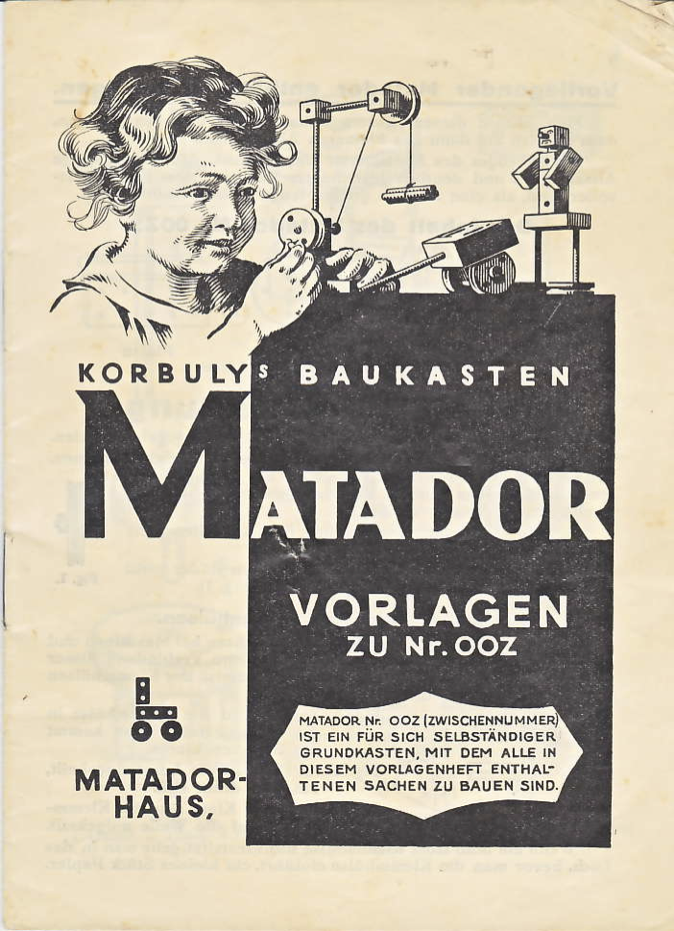 Vorlagen für Matador Nr. 00Z aus den 1930er-Jahren