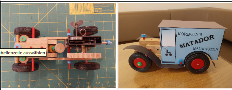 Das fertig gebaute Geschäfsauto