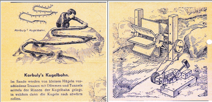 Kugelbahn und Wasserrd